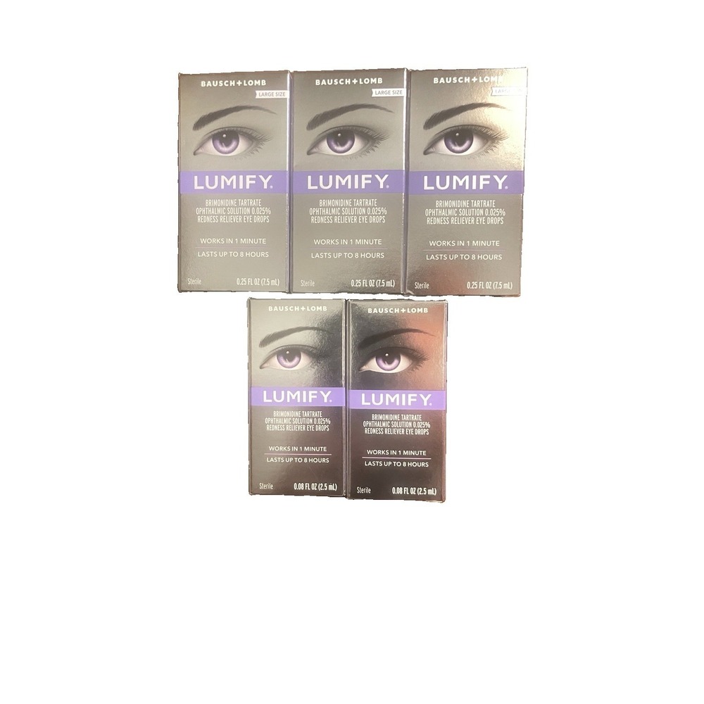 Bausch + Lomb LUMIFY Redness Reliever Eye Drops 3Large7.5 ML And 2 2.5 ML